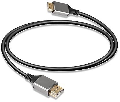 SinLoon 8K HDMI a Mini HDMI Cable 48Gbps Ultra Thin HDMI Macho a Mini HDMI Macho Cable Soporte 8K @ 60hz Ultra HD para proyector, monitor, videocámara, computadora portátil, tableta, HDTV
