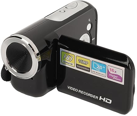 Goshyda Caméscope pour Enfants 1080P HD 16x 16MP Caméra Vidéo Numérique avec écran 2 Pouces, Facile à Utiliser pour Les Enfants