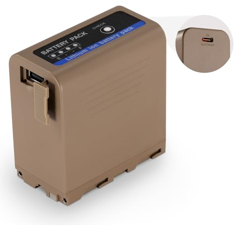 Neewer 10500mAh NP-F970 Replacement Battery Compatible with Sony NP-F550 F750 F950 F970 FX3 FX30 A7 Canon R5 Nikon Z8 Camera, Rechargeable USB C 20W PD Fast Charging for Camcorder Video Light Monitor