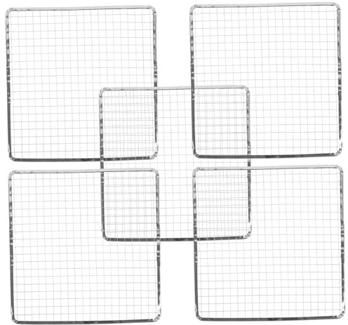 YARNOW 5St Einweg-Grill Grillfolie Grillmatte grillzubehör grillabdeckung grillplatte Grillrost holzkohlegrill einweg Grill Griddle-Grill Grill-Kühlregal Grillplatz Rostfreier Stahl