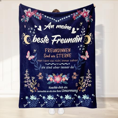 OCCOUMR Flanelldecke Geschenke Decke für Freundin, Beste Freundin | Flauschig, 130x150cm, Geburtstagsgeschenk für zum Geburtstag, Weihnachten, Valentinstag
