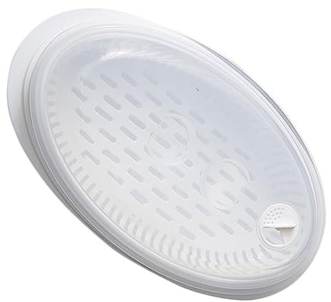 FUNNETOYU Plato De Pescado Al Vapor Tapa Para Panecillos Al Vapor Plato Al Tapa Microondas Bpa