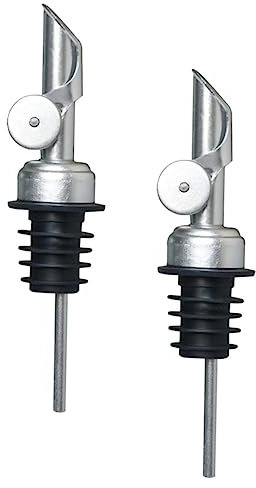 HOLIDYOYO 2stücke Ölausgießer Für Flaschen Ausgießer Für Schnapsflaschen Edelstahl Ölausgießer Flaschenausgießer Für Öl Und Essig Ausgießer Für Bars Und Küche