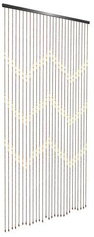 NoneDanGee Cortina de puerta de bambú, cortina de cuentas de madera, cortina de 27 hilos, cortina de perlas, privacidad de bambú, 90 x 175 cm, ideal como cortina de mosca, separador de habitaciones o