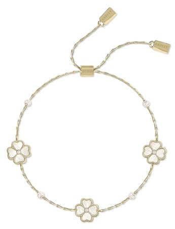 RADLEY 18ct Gold Plated Mother Of Pearl Heart Flower Friendship Bracelet