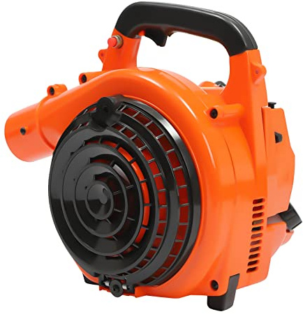 2-Takt Handheld LaubbläSer Benzin Blas Sauger für Laub & StraßEnreinigung, 2-Takt Motor Gerades & GekrüMmtes Rohr Tragbarer GartenbläSer mit Startertasche für Wald Garten Winterdienst