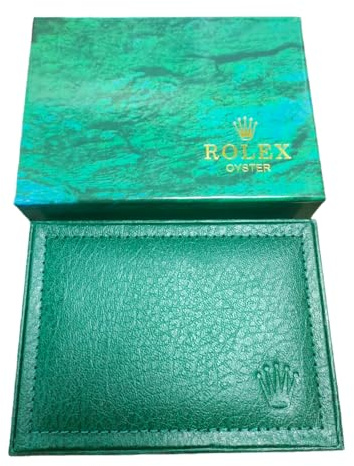 ROUHO Klockbox Grön Vintage Klockförvaring Konstläder Svampfoder Rektangulär Reseetui för Rolex