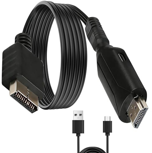 Adaptador PS1/PS2 a HDMI 720P/1080P para Consola de Juegos Monitor HDTV | Cable de PS2/PS1 a HDMI Convertidor Multifunción Plug and Play (100 cm/39,3 Pulgadas)