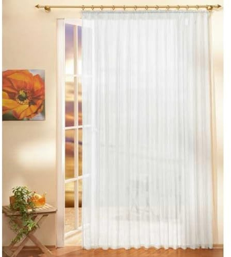 Gardinen Store Voile mit Kräuselband, 250x300, Weiß, 610001