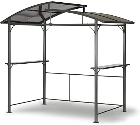 LECO Profi-Grillpavillon – vielseitiger sehr stabiler Gartenpavillon mit Rauchabzug 2,45 x 1,50 m – wasserdicht und wetterfest