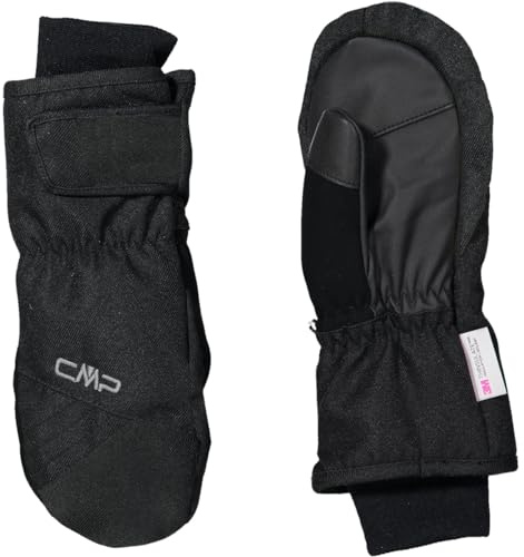 CMP - Manoplas de esquí de sarga para niños, Negro, 4.5
