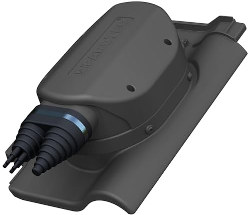 Wasserdichter PV Solardurchgang für Braas - Rubin 13V – RAL 7016 Anthrazit | Dachziegel, Solar Dachdurchführung, Photovoltaik-Dachdurchgang, wasserdicht, EPDM-Dichtung, 360° drehbar