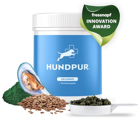 Hundpur Gelenke 300g - Zusatzfutter - Pellets für Hunde zur Unterstützung der Gelenke mit wertvollen Gelenkbausteinen - Mit Grünlippmuschel, Glucosamin & MSM