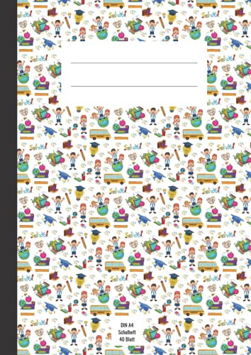 Schulheft: DIN A4 | 40 Blatt liniert (The APaion DIN A4 Schulhefte)