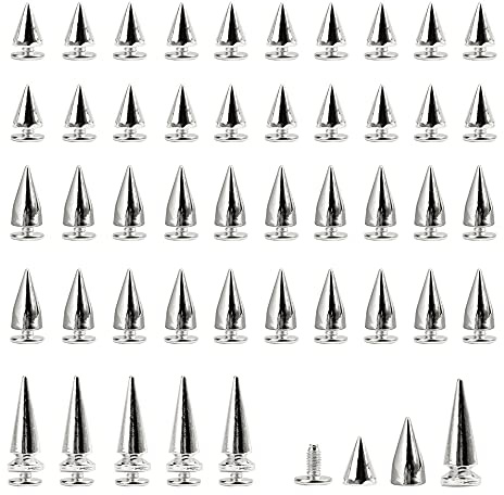 Gotetiso Nieten für Kleidung 120 Stück Killernieten Studs Punk Nieten Ziernieten Nieten Spitz Punk Ziernieten Spitznieten Schraubennieten Spitz Schraubnieten mit Schraube für Leder