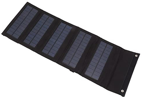 Zerodis 50W Sac de Panneau Solaire Portable Chargeur de Panneau Solaire Pliable Silicium Monocristallin Téléphone Portable Mini 5 Boîtier de Panneau Solaire Pliant avec Boucle