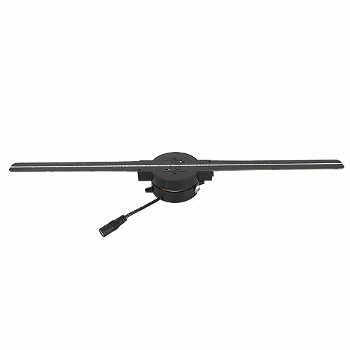 Ventilador Holográfico 3D con Proyector LED WiFi, 224 Cuentas LED, Vídeo e Imágenes Claros, Efectos 3D, Múltiples Métodos de Control, Material ABS y PC, Uso en Interiores y