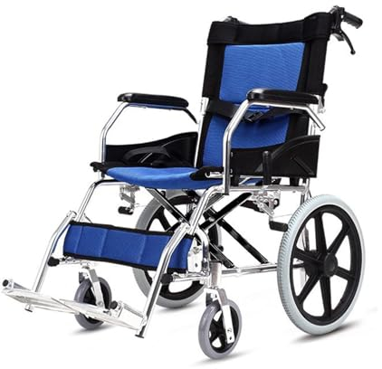 ByteTecpeak M3 Ultraleicht Rollstuhl Faltbar Leicht, Transitrollstuhl, Bremse an den Griffen Reiserollstuhl für Behinderteund Senioren, FuBstütze, Armlehnen, leicht, Sitzfläche 45 cm