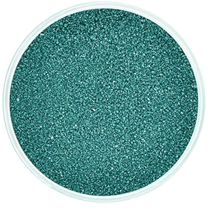Sabbia Colorata Verde Tiffany per Decorazioni 370 g, Sabbia Colorata per Vasi di Vetro, Rito della Sabbia, Sottile 0.2-0.6 mm, Ottima per Le tue Idee Decorative