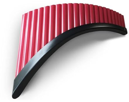 Panflöte 22 rohre PanFlute Mit Basis G Schlüssel ABS Kunststoff Musik Tunable Panflöte Flauta(RED)