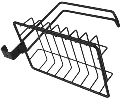 PRETYZOOM Support De Toilette sur Pied Élégant Porte-essuie-Tout Support De Rangement Compact Noir