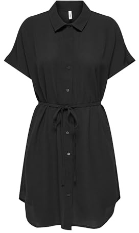Onlnova Life Vis Ayla Robe Unie, Noir, S