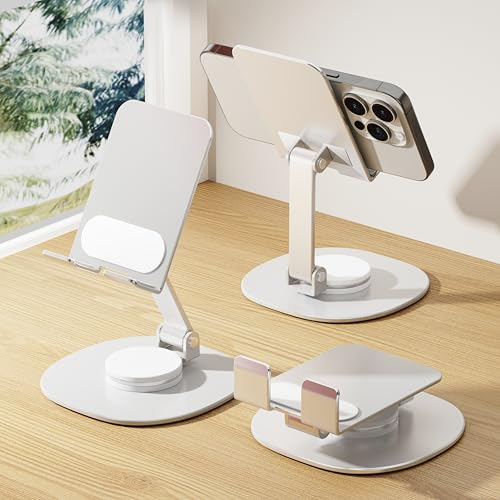 LISEN Alluminio Supporto Telefono, Porta Cellulare da Tavolo, Supporto Telefono Scrivania, Porta Telefono per iPhone 17 17pro/ 16/15 Pro Max 14/13/12/Samsung, Poggia Telefono Supporto iPhone17 Air
