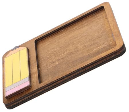 KITANDOVE Holz Notizblockhalter Aufbewahrungsbox Für Schreibtisch Bürobedarf Mit Ausreichender Kapazität Zum Ordnen Von Memos Und Notizen