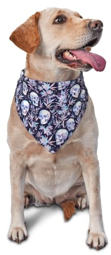 Hundehalstuch, Totenkopf-Blume, Kristall, Dreieck-Lätzchen, Hundetaschentuch, niedliches Hundezubehör, Hundehalstücher