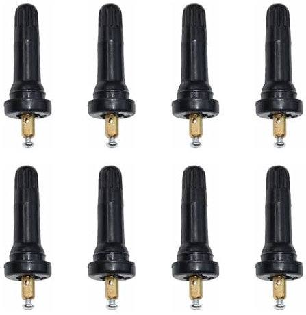 Editbar 8 valvole per sensore, valvola in gomma di ricambio per il monitoraggio della pressione dell'aria degli pneumatici, fusto valvola sensore TPMS, inserti per valvole per sistema di controllo