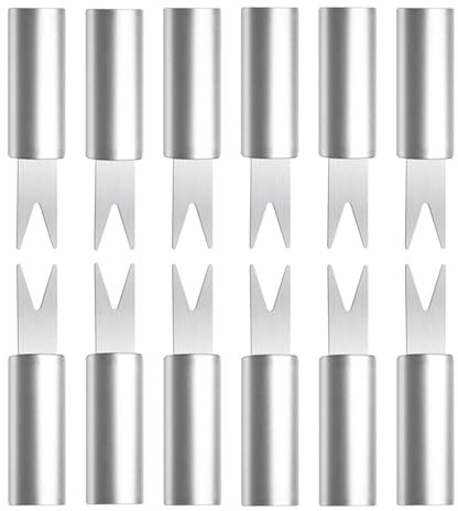 Porte-maïs pour épis de maïs, porte-épis de maïs - 12 pièces de chapeaux de maïs en acier inoxydable avec poignée confortable - Fourchettes à brochettes de maïs, pince à épis de maïs portable en acier
