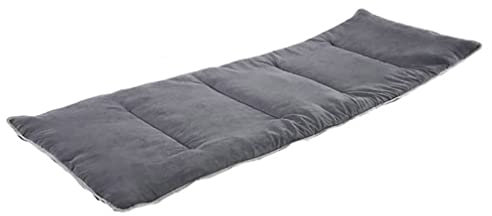 Kissen für Sonnenliegen, rutschfeste Rückseite, elastische Ärmel, 190 x 67 cm, für Garten, Lounge, Chaiselongue für Innenbereich, Sofa, Autositzbank, Grau