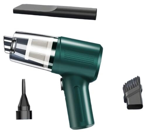JKELPV aspirapolvere portatile Aspirapolvere per auto wireless Mini apparecchio di pulizia integrato con soffiaggio ad alta potenza e aspirazione multifunzionale Mini Aspirapolvere(Green)