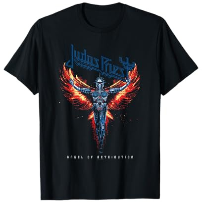 Judas Priest Angel Wings Blue Logo T-Shirt