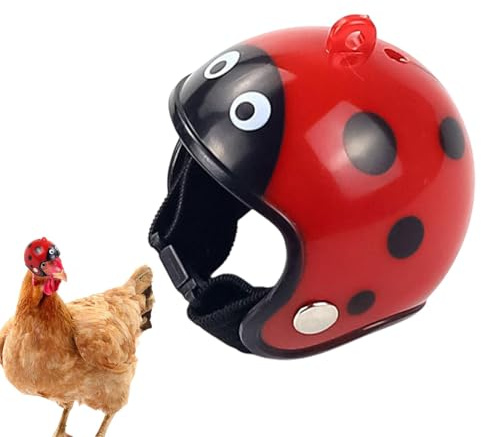 Chapeaux pour Poules, Casque Rigide avec Sangle, Fournitures pour Animaux domestiques, vêtements Amphibiens, Couvre-Chef de sécurité pour Les Types de Poulet, Oiseau, Perroquet, Perruche