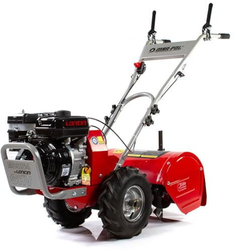 Motozappa Motocoltivatore | Motore 4 Tempi OHV | 196 cc | 6,5 CV | 3600 Giri/min | 12 Zappette | Area di Lavoro 48 cm | Profondità di Lavoro 17,5-35 cm