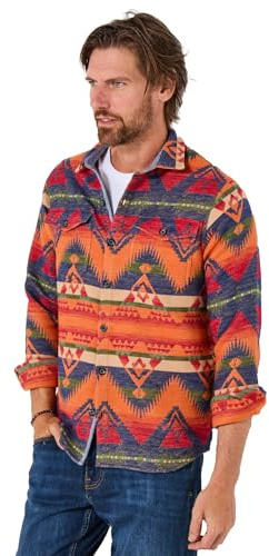 Joe Browns Men's Aztec Pattern Long Sleeve Shirt, Multi, XXL