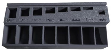 Clasificador de tornillos | Bandeja organizadora de longitud de tornillo de perno - Caja compacta de impresión 3D para herramientas de hardware, tuercas, taller, garaje, hogar, almacenamiento de