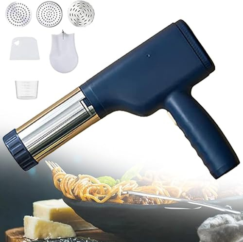 Macchina per pasta elettrica in acciaio inossidabile senza fili portatile con 3 stampi per pasta fresca fatta in casa strumento da cucina per cucinare facilmente