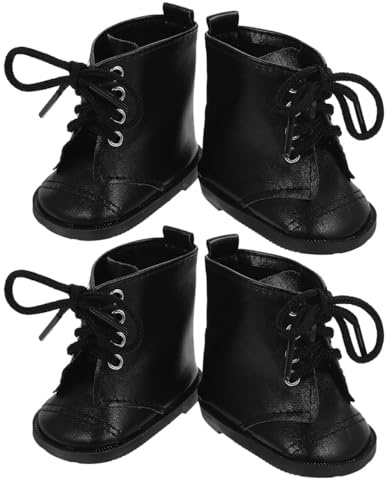 BESPORTBLE Puppenschuhe Aus Pu-Leder 2 Paar Puppen-Anziehstiefel Für Mädchenpuppen Modische Schuhe Für Puppenhaus Rollenspiel Und Party