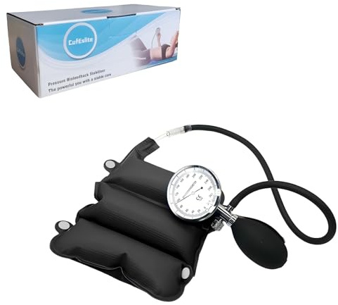 Pressure Biofeedback Stabilizer - Joint Support & Muscle Control Trainer for Low Back & Neck Pain Relief - Posture Corrector for Office Workers & Athletes (Black)
