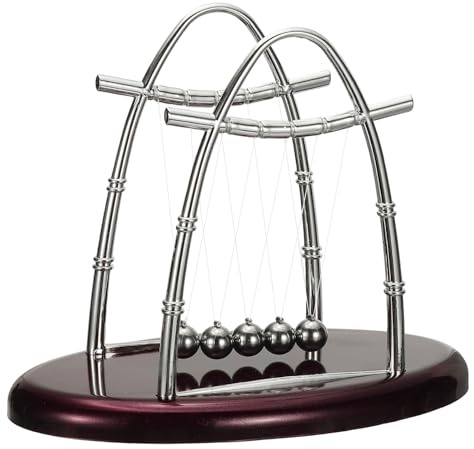 PATIKIL Newtons Cradle, Newton's Cradle Pendulum 5 Balance Balls Desk Toys Gravity Ball Cool Funny for Physics Toys Adults Science Men Office Desk Decor Home Gift, Sailboat, S
