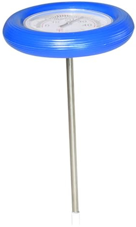 Pool-Thermometer, 7 x 12, 0–40 ℃, schwimmendes Pool-Thermometer aus Edelstahl mit leicht ablesbarer Skala, Mehrzweck-Temperaturmessgerät für Spa, Babyparty, Aquarium