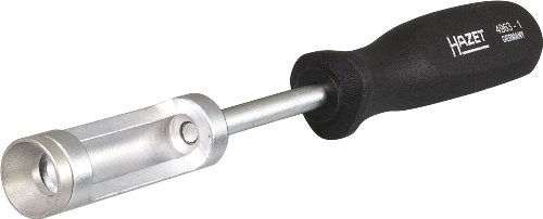 HAZET Federteller-Montagewerkzeug 4963-1, Chrom-Vanadium, verchromt | Chrom-Vanadium, verchromt, Länge 237 mm, 195 g, Länge: 237 mm, Antrieb verchromt, 640240 Bremsendienst,