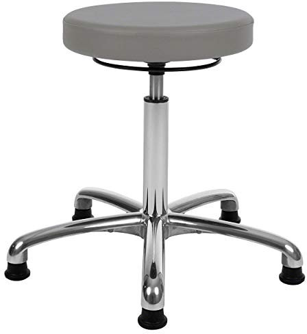 Sport-Tec Drehhocker Exklusiv mit Komfort-Polster und Gleitern, Rollhocker Arbeitshocker