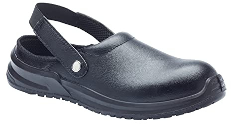 Blackrock Safety Clogs, Working Clogs Steel Toe Cap Crocs, Chef Crocs, Kitchen Clogs, Safety Shoes for Mens and Womens, Sandals Black