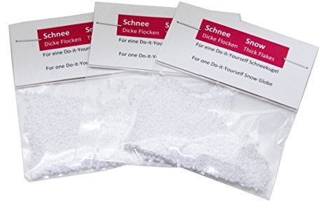 SNOWGLOBE for you - DO IT YOURSELF 40023 3 x Coarse Snow Globe for Crafts