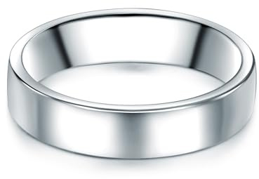 Trilani Herren Ring Ehering aus 925/- Sterling Silber Ringbreite 4,8 mm | schlichter Bandring,Silberring,Antragsring,Trauring,Männer