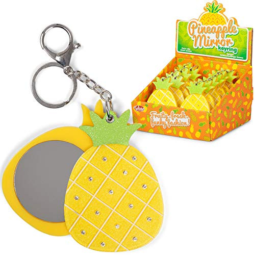 Tobar 36406 Ananas Spiegel Schlüsselanhänger, verschiedene Designs und Farben, L