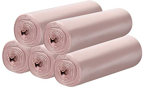 Bolsas de basura pequeñas, 15 litros, material delgado fuerte, bolsas de basura desechables para cocina, bolsas de basura de plástico duraderas para oficina, hogar, dormitorio, jardín y cubo de